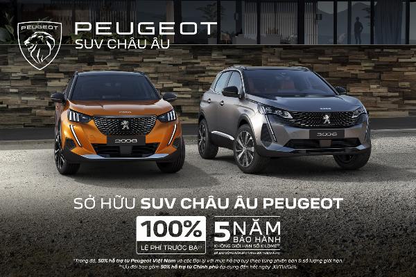 PEUGEOT QUẢNG NGÃI GIẢM 100% LỆ PHÍ TRƯỚC BẠ